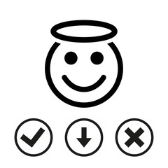 angel smile icon stock vector illustration flat design