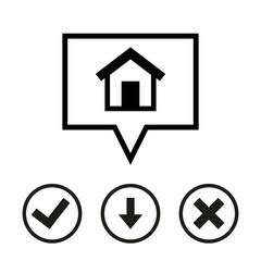 home icon stock vector illustration flat design
