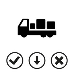 truck icon stock vector illustration flat design