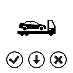 tow truck icon stock vector illustration flat design