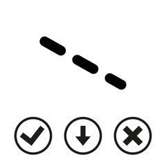 dash-dotted line icon stock vector illustration flat design