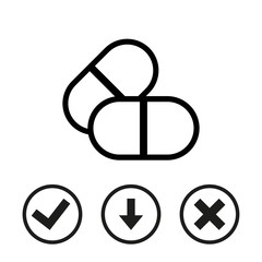 pills icon stock vector illustration flat design