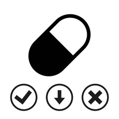 pills icon stock vector illustration flat design