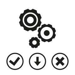 gear icon stock vector illustration flat design