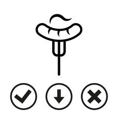 fork and knife icon stock vector illustration flat design