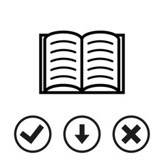 open book icon stock vector illustration flat design