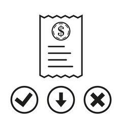 receipt icon stock vector illustration flat design