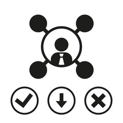 users of social networks icon stock vector illustration flat design