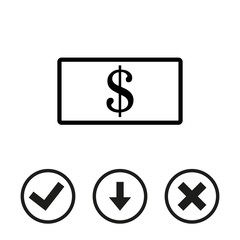 dollar money icon stock vector illustration flat design