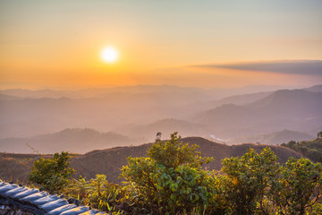 stunning scenery on hilltop near the border Thai -Myanmar