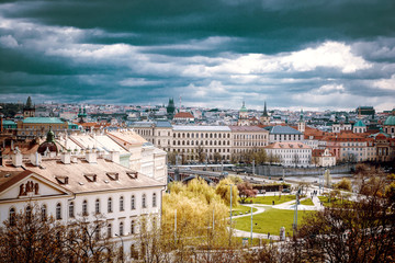 Prague city panorama