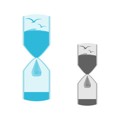 Logo of nature in the hourglass