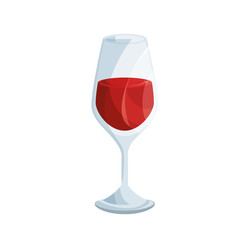 wine glass icon over white background. colorful design. vector illustration