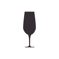 wine glass icon over white background. vector illustration