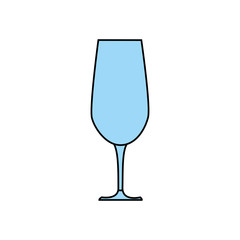 wine glass icon over white background. colorful design. vector illustration