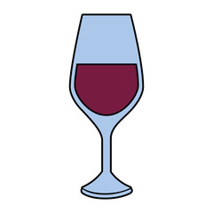 wine glass icon over white background. colorful design. vector illustration