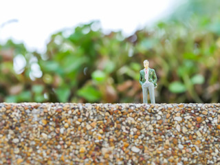 Miniature people business traveler concept