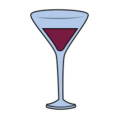 wine glass icon over white background. colorful design. vector illustration