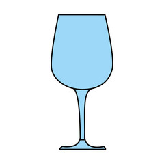 wine glass icon over white background. colorful design. vector illustration