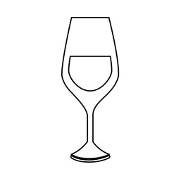 wine glass icon over white background. vector illustration