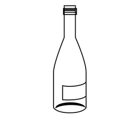 wine bottle icon over white background. vector illustration