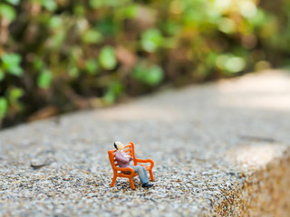 Miniature people business traveler concept