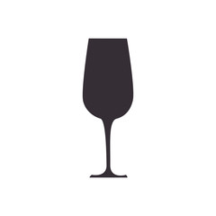 wine glass icon over white background. vector illustration