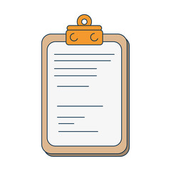 report document icon over white background. colorful design. vector illustration