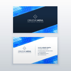 Naklejka premium blue business card design vector template