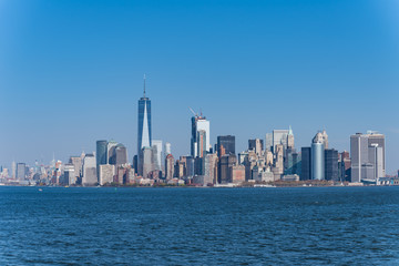 Fototapeta na wymiar アメリカ・ニューヨークのスカイスクレイパー　青空バック