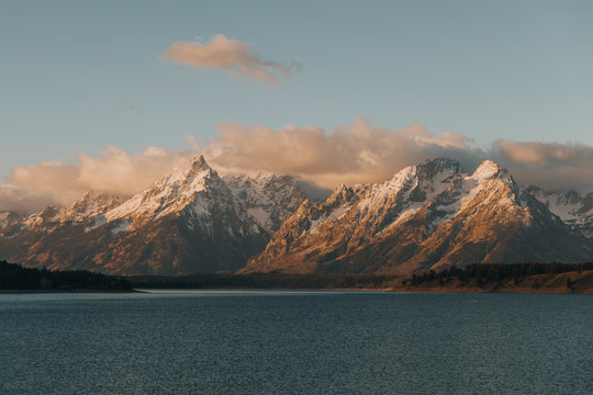 View of Jackson Lake and Grand Tetons