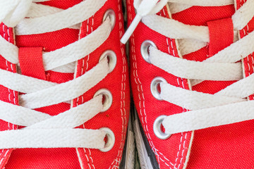 Red sneakers 