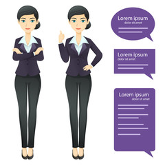 smart business women cartoon