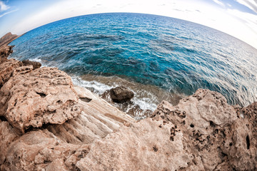Cyprus - Mediterranean Sea coast. Sea Caves near Ayia Napa.