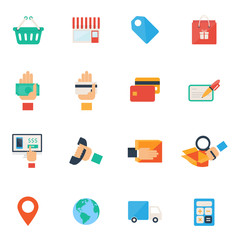 Shopping, e-commerce vector icons