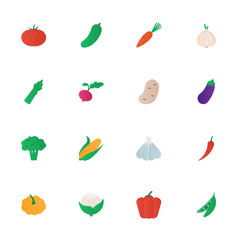 Vegetables vector icons