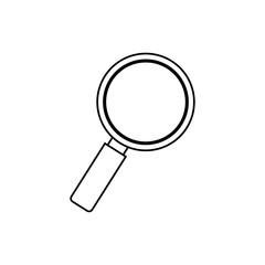 magnifying glass icon over white background. vector illustration
