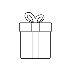 gift box icon over white background. vector illustration