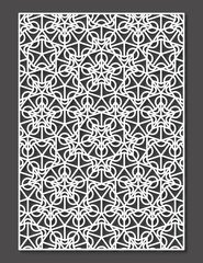 Penrose tiling stile laser cutting panel. Vector geometric ornament.