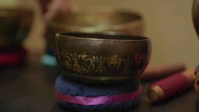 Multiple Tibetan Singing Bowls