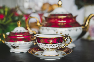 Decorated table for tea parties 7930. © alenazamotaeva