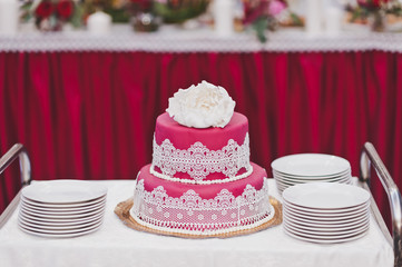 Wedding cake on the table 7988.