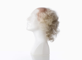 Fototapeta premium Mannequin Male Head with Bald Wig