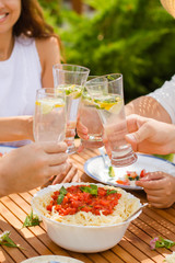 Friends Friendship Outdoor Dining People Concept