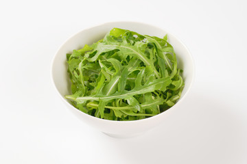 bowl of fresh arugula