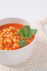 bowl of beans in tomato