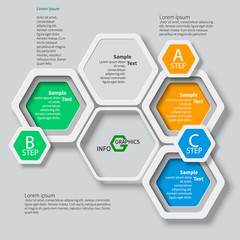 Abstract 3D Paper Infographics