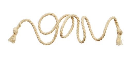 Twisted beige cotton rope
