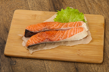 Raw salmon
