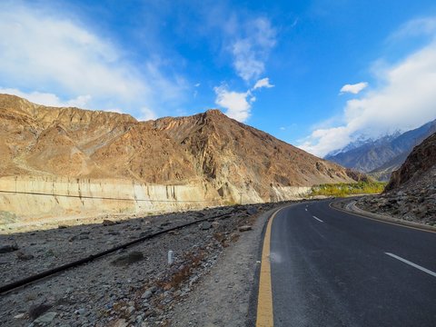 Old Silk Road Along The Karakoram Highway In Pakistan